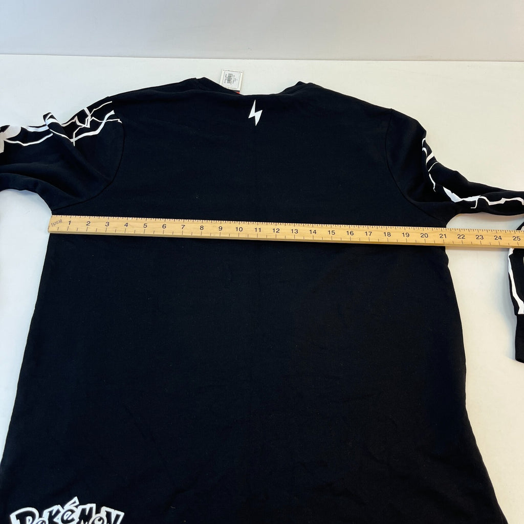 Criminal Damage Premium Black Pokémon Pikachu T-Shirt Long Sleeve size Medium