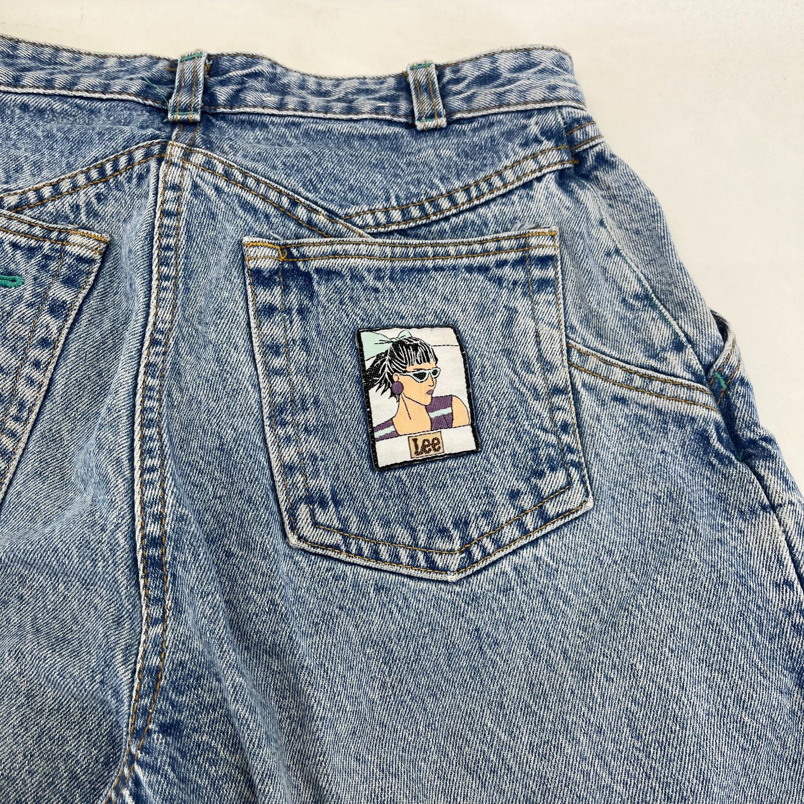 Lee Women's Mom Jeans Loose Fit Tapered Leg Blue Stonewash W30" L30"