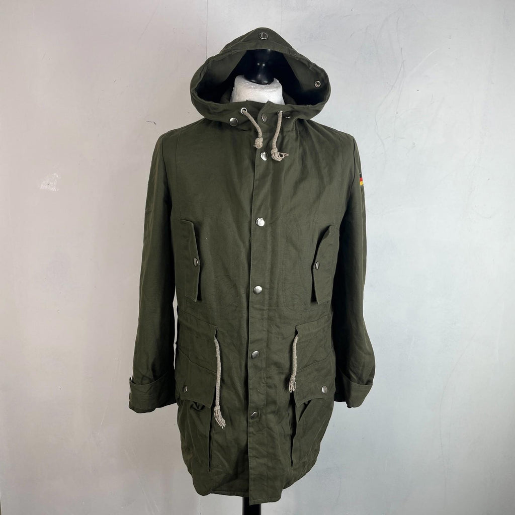 Vtg 80s Women's Bundeswehr German Army Parka Jacket Olive Green & Liner size L