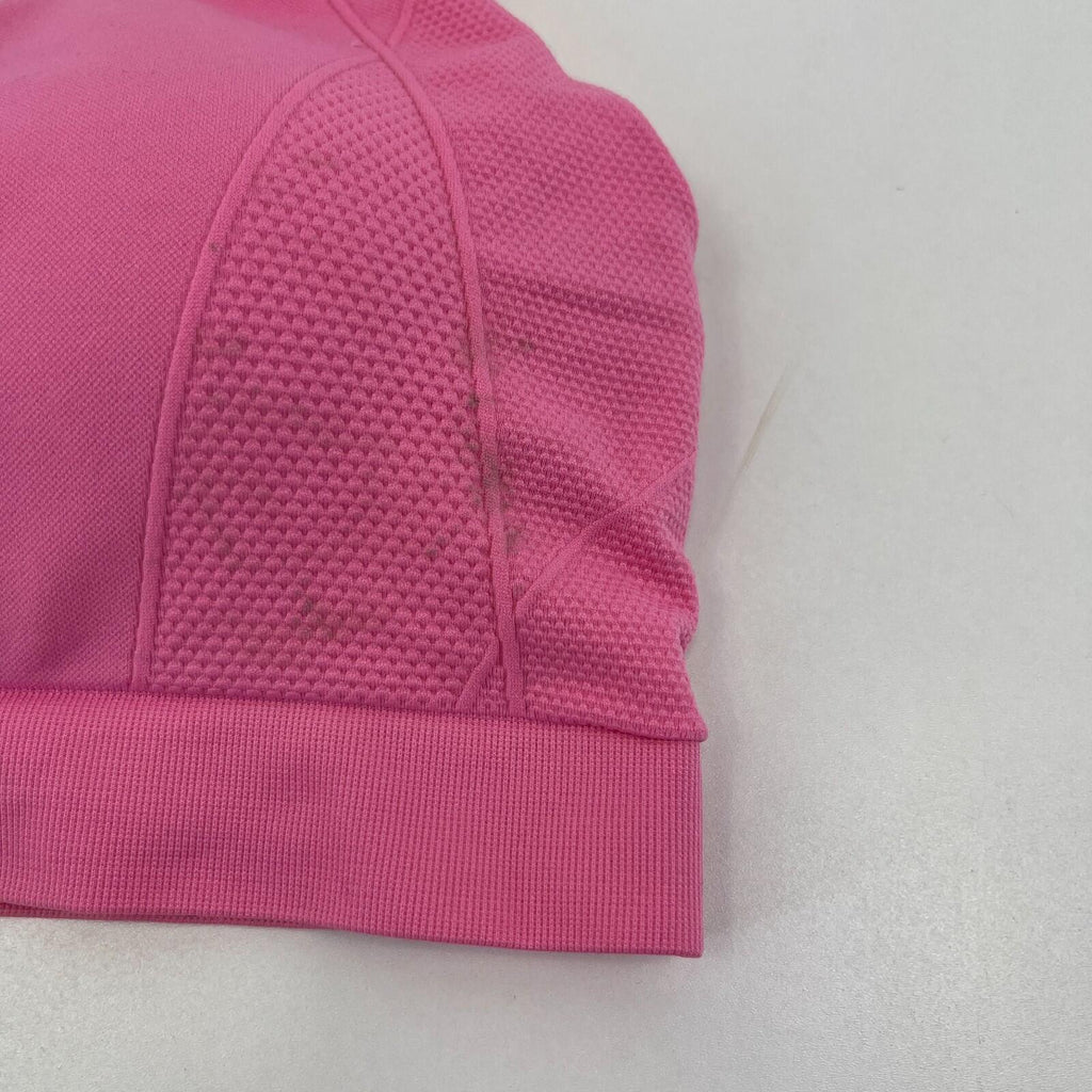 Sweaty Betty Foundation Seamless Padded Yoga Bra Navy Pink SB5849 size L  UK 14