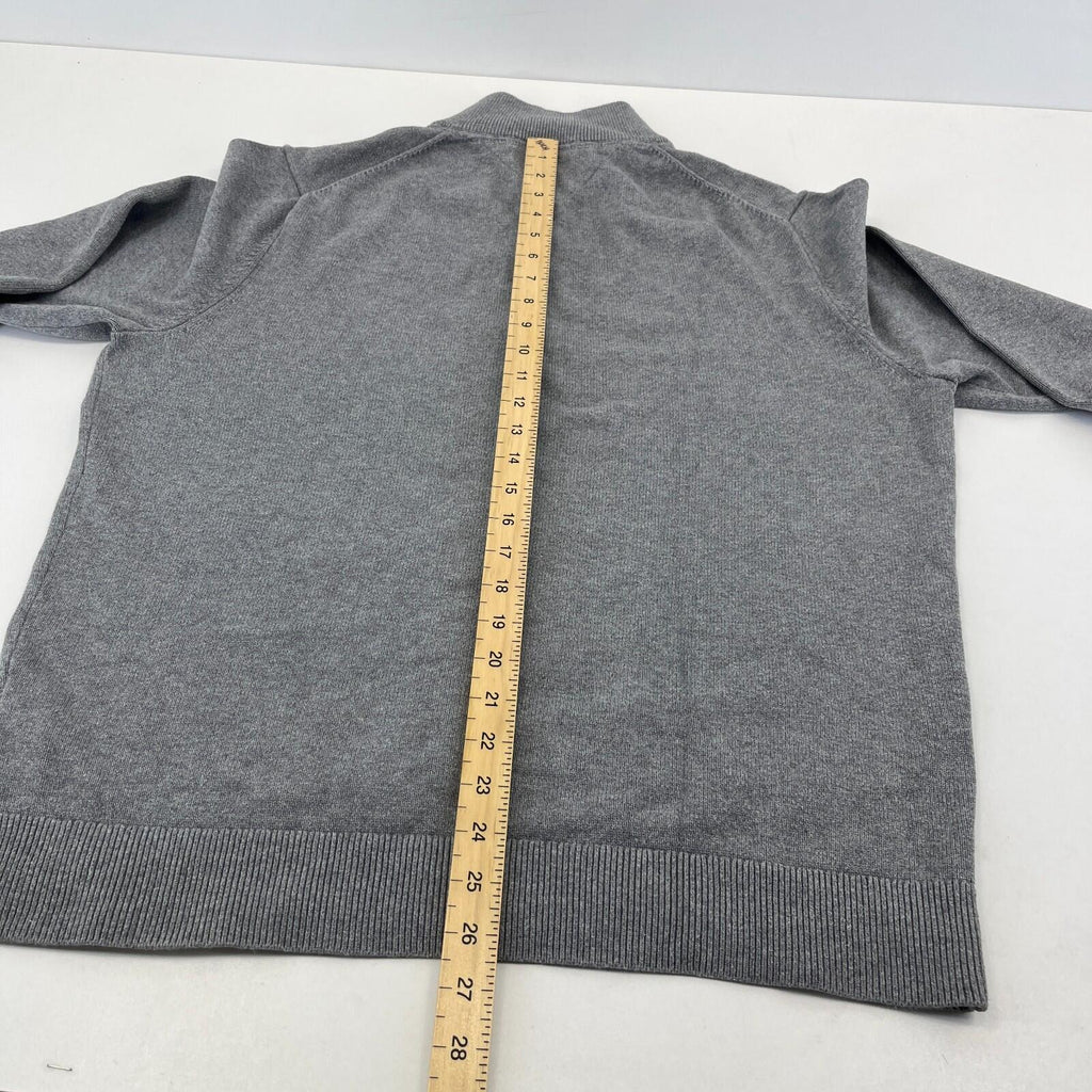 Tommy Hilfiger Mens 1/4 Zip Jumper Sweater XL Grey Funnel Neck