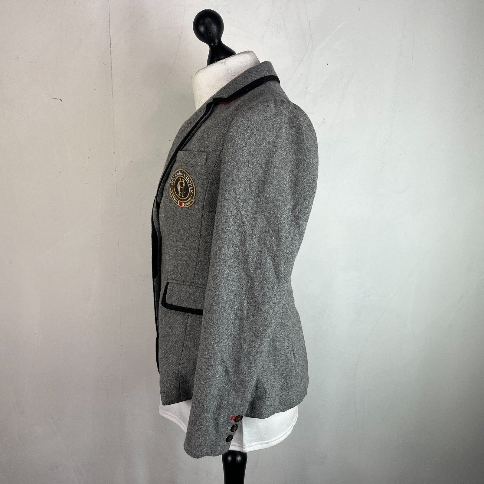 Boden Women's Grey Blazer Jacket Wool Blend Lined UK size 12 - VGC