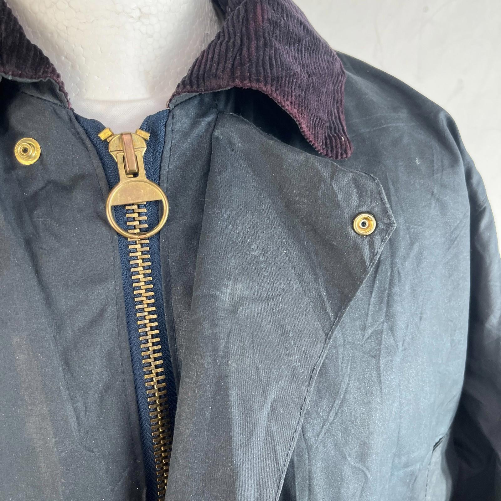 Miller & Simons Wax Jacket in Black UK size S - Waxed Cotton Raincoat