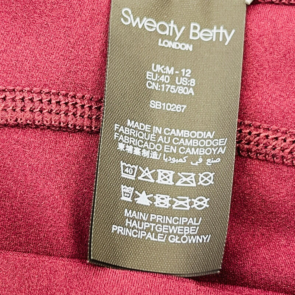 Sweaty Betty Ultimate Run Full Length Leggings in Garnet Red size Medium - New