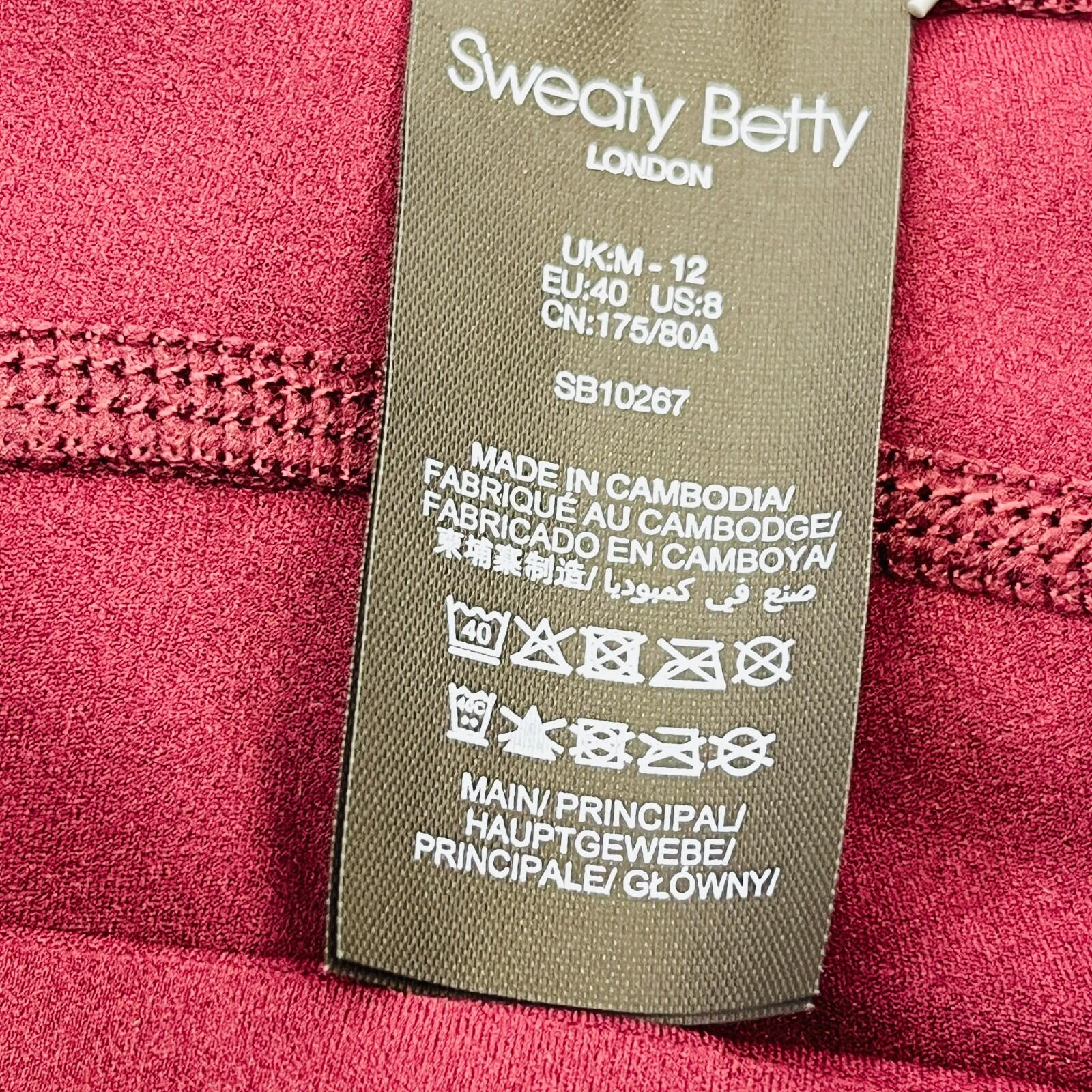 Sweaty Betty Ultimate Run Full Length Leggings in Garnet Red size Medium - New