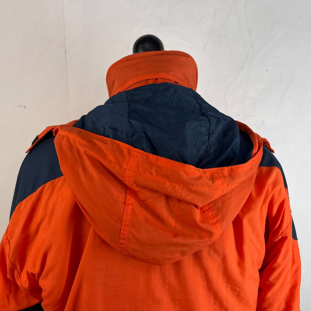 Vintage No Where Recco Ski Coat Jacket Orange/Blue Women's US 15/16 UK 18/20