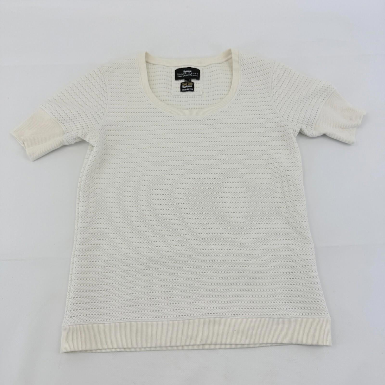 Barbour Land Rover Wadeline Women's Top in Cream Light Pullover size 8