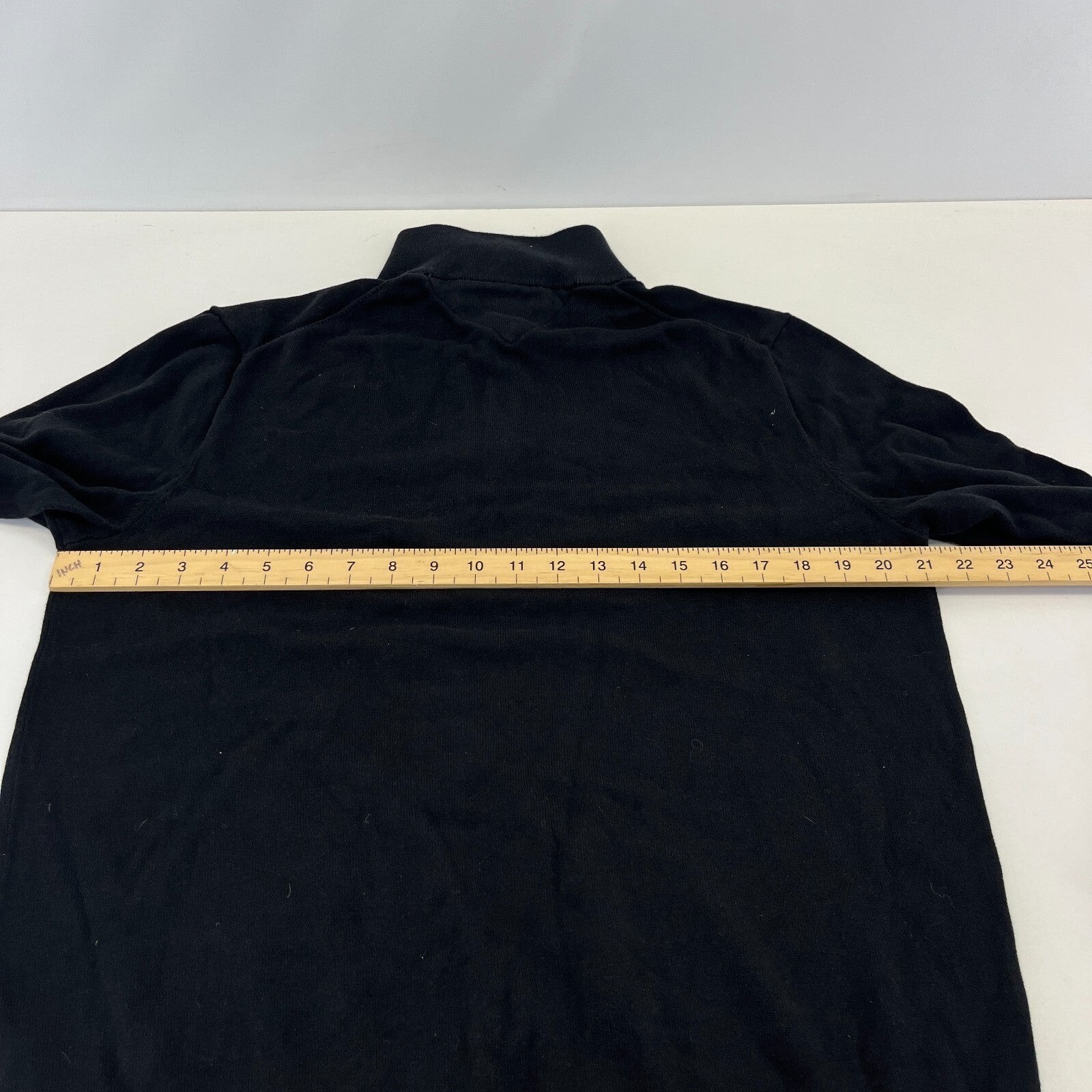 Tommy Hilfiger Women's Knit Turtleneck 1/4 Zip Sweater in Black size Large