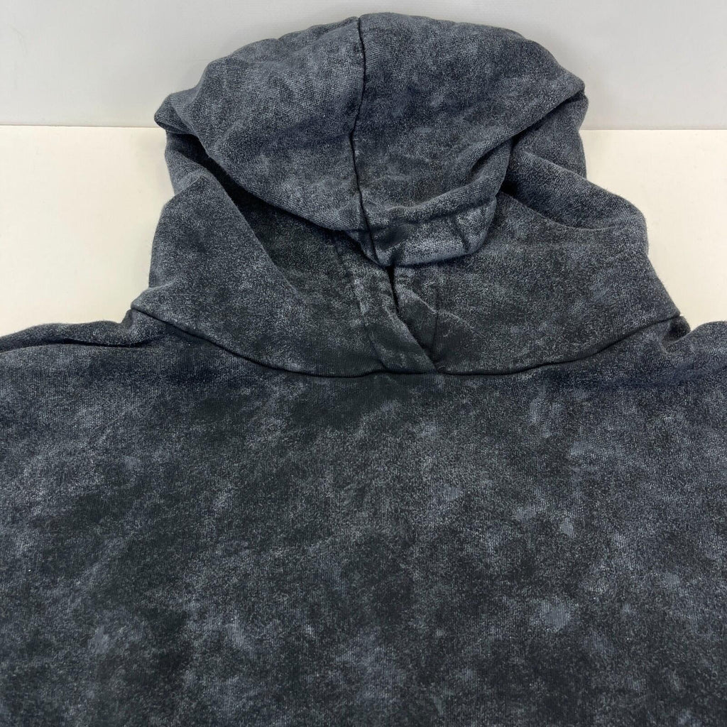 Drop Dead Distressed Look Grey Hoodie Zip Sleeves 100% Cotton Streetwear UK 2XL