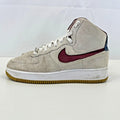 Nike Air Force 1 High Sculpt Suede in Light Grey White Maroon size UK 7 - EU 41