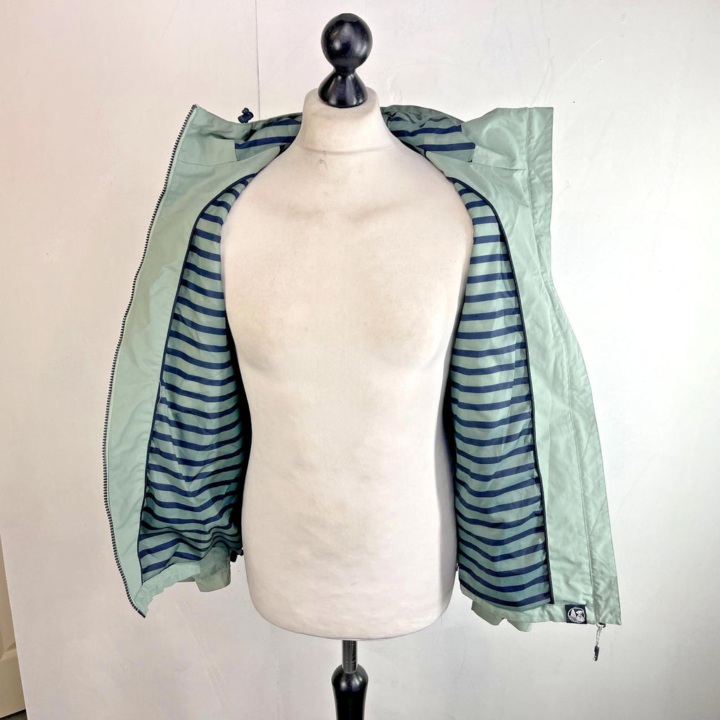 Weird Fish Waterproof Jacket with Hood in Mint Green UK Women's size 12