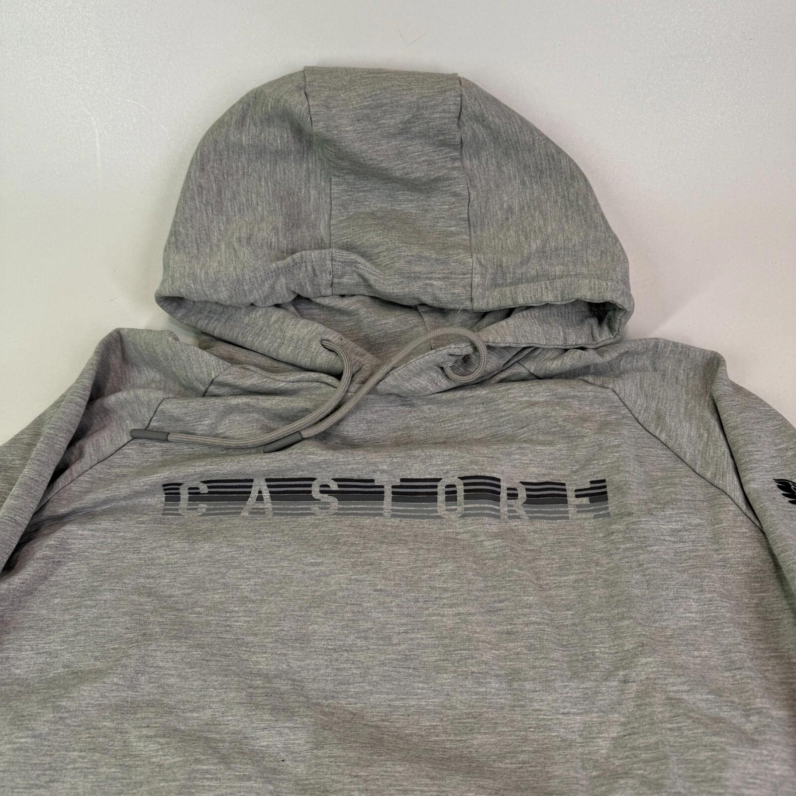 Castore Graphic Spellout Hoodie Mottled Grey size Small - VGC