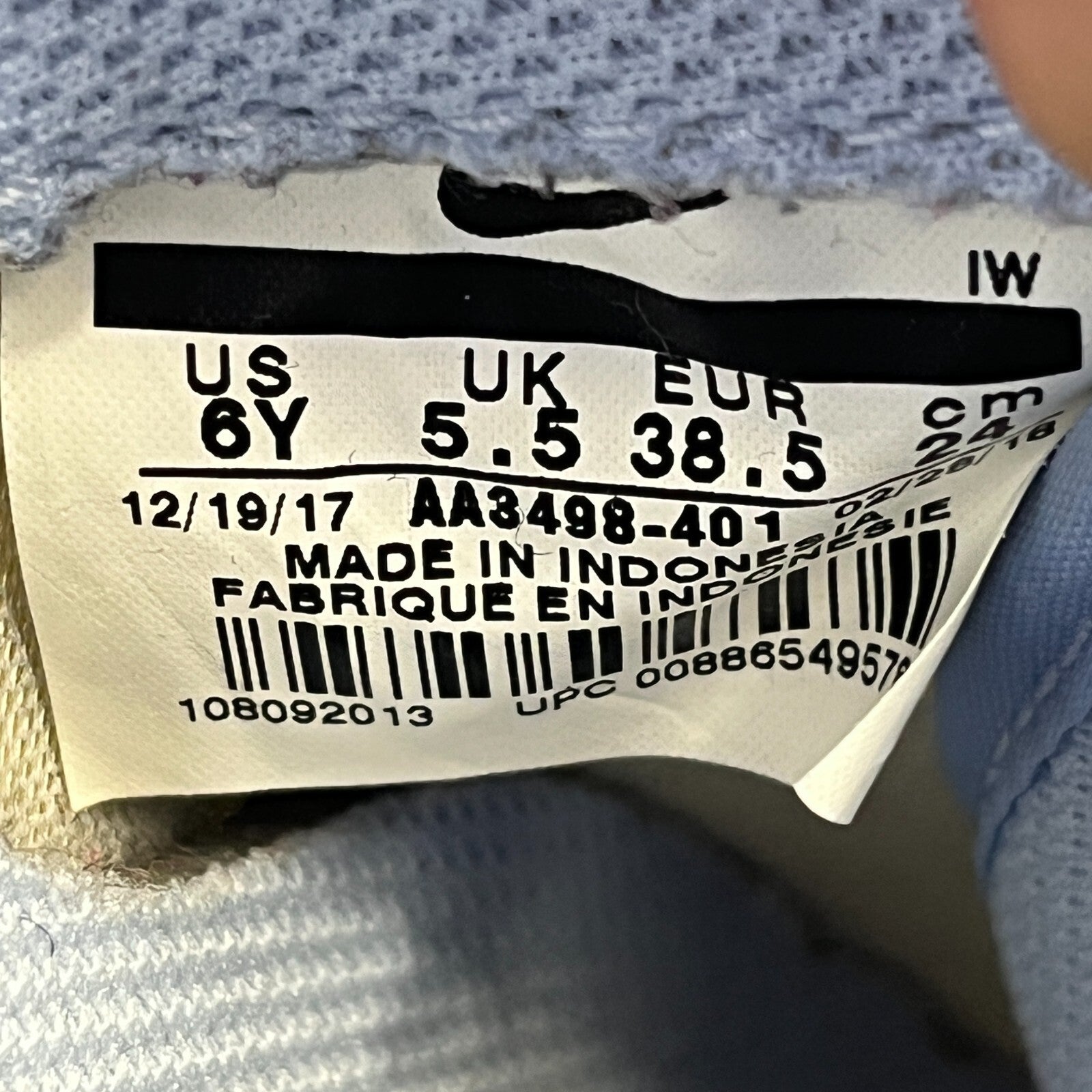 Nike Cortez '72 Trainers Baby Blue Women's size UK 5.5 EU 38.5 - VGC