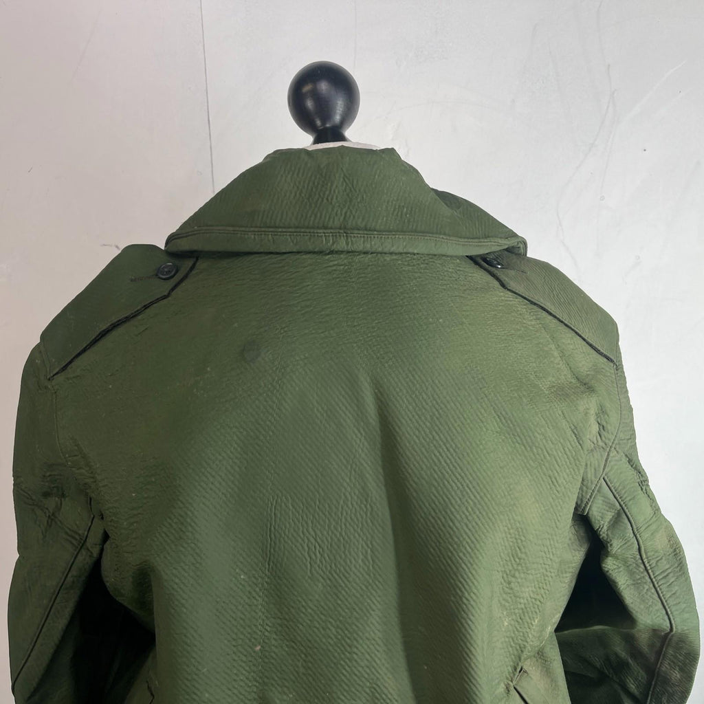 Royal Canadian Police RCMP Mackintosh Trench Coat Dark Green 80s size 5