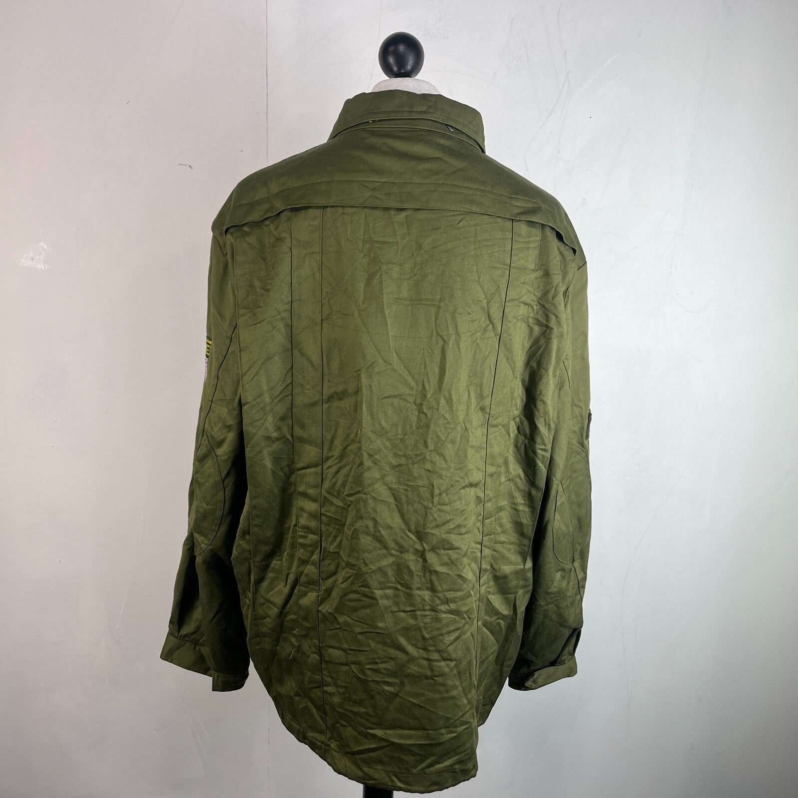 Vtg Norskin 80's German Polizei Denim Work Jacket Chore Coat OG Green Size EU 56