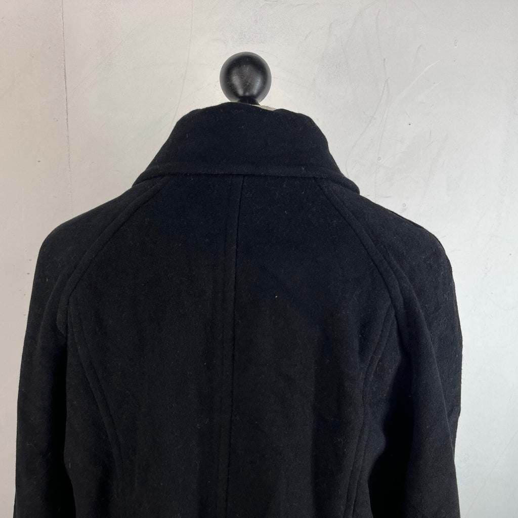 London Fog Men's Wool Blend Overcoat in Black Regular Mid Length size XL
