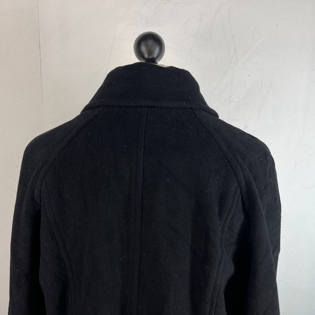 London Fog Men's Wool Blend Overcoat in Black Regular Mid Length size XL