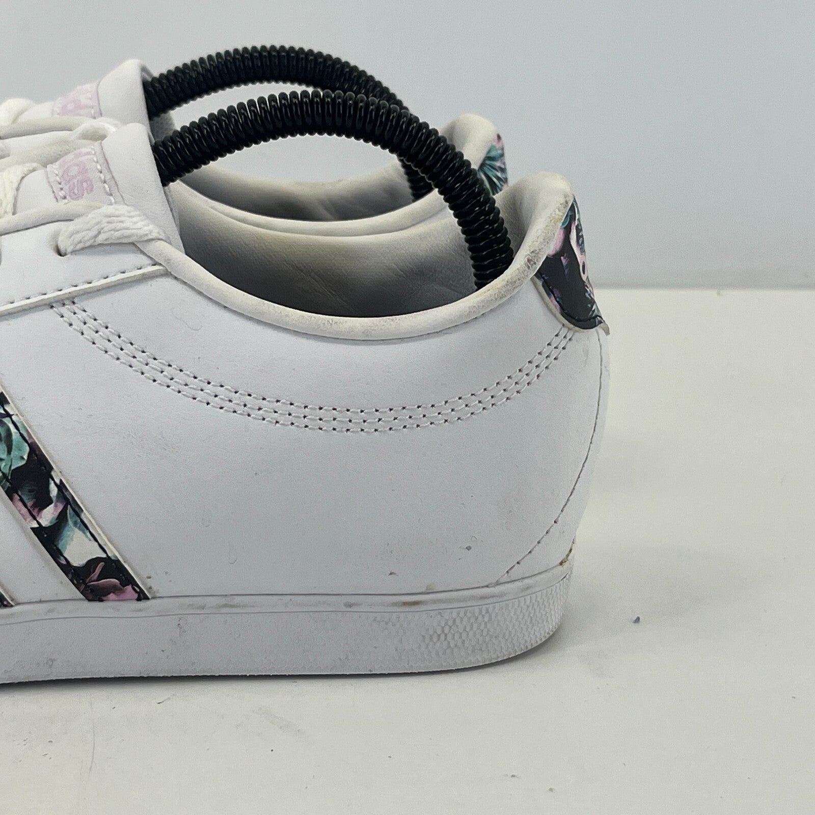 Adidas Ortholite Float Ladies White Trainers with Floral Stripes size UK 8 EU 42