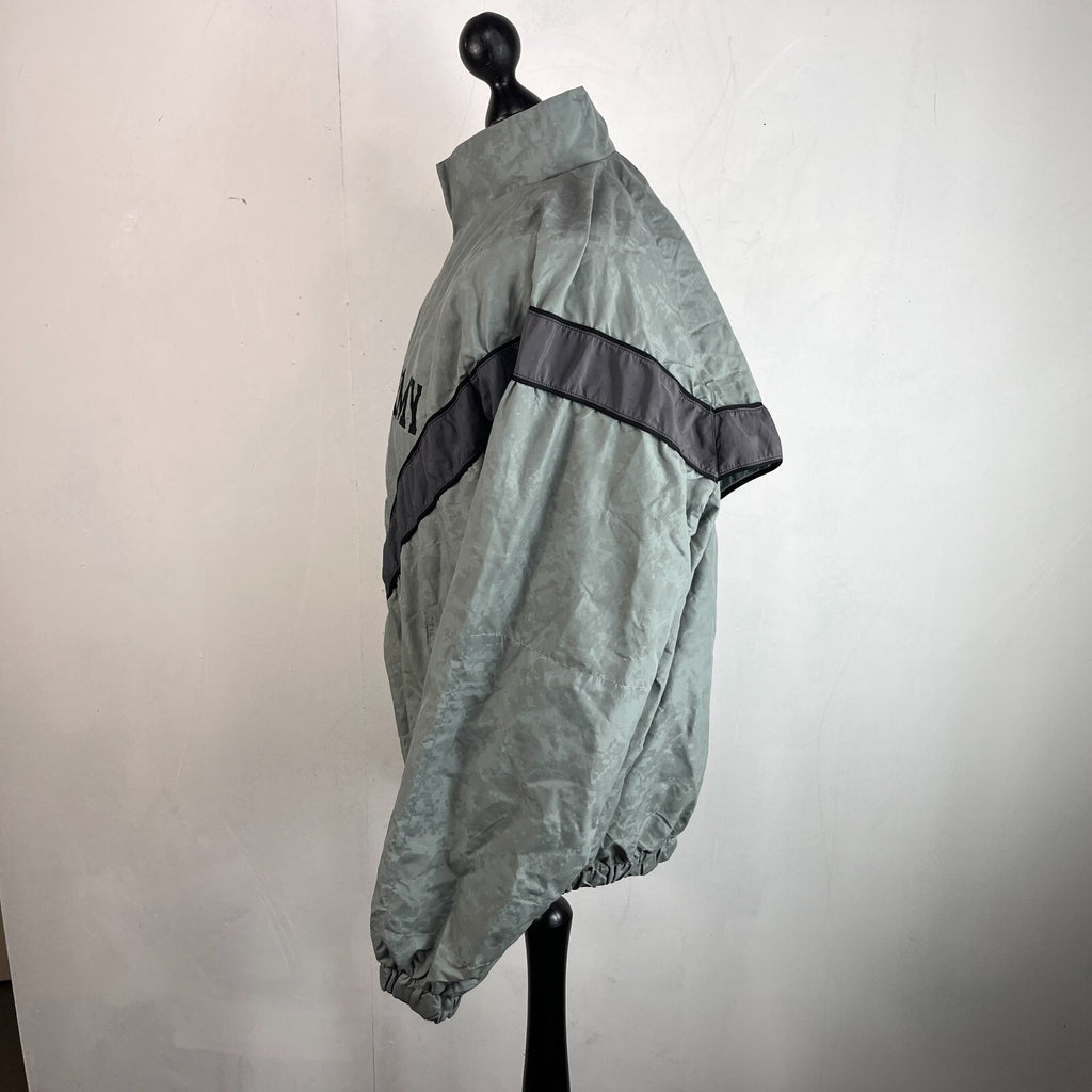US Army Bomber Jacket Grey Digital Print Windbreaker US size Large