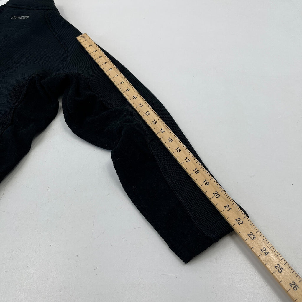 Spyder Quarter Zip Fleece Lined Pullover Top in Black size Small