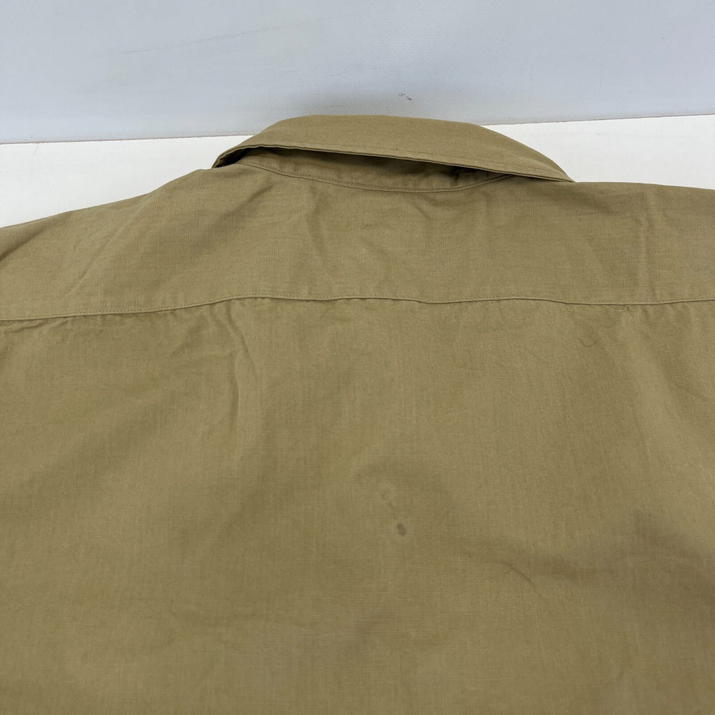 Vintage Elbeco Reeves Khaki Sanforized Poplin Workwear Shirt US Military XL