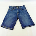 Superdry Tyler 003 Shorts Mens W28" L10" Blue Denim Slim Stretch Zip Fly