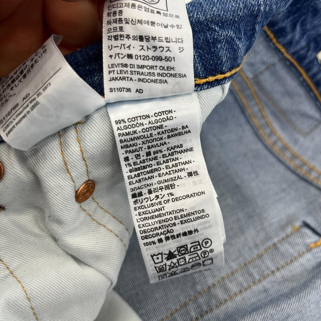 Levis 511 Premium Big E Slim Fit Jeans W34 L32 Blue Denim Straight Leg Mens