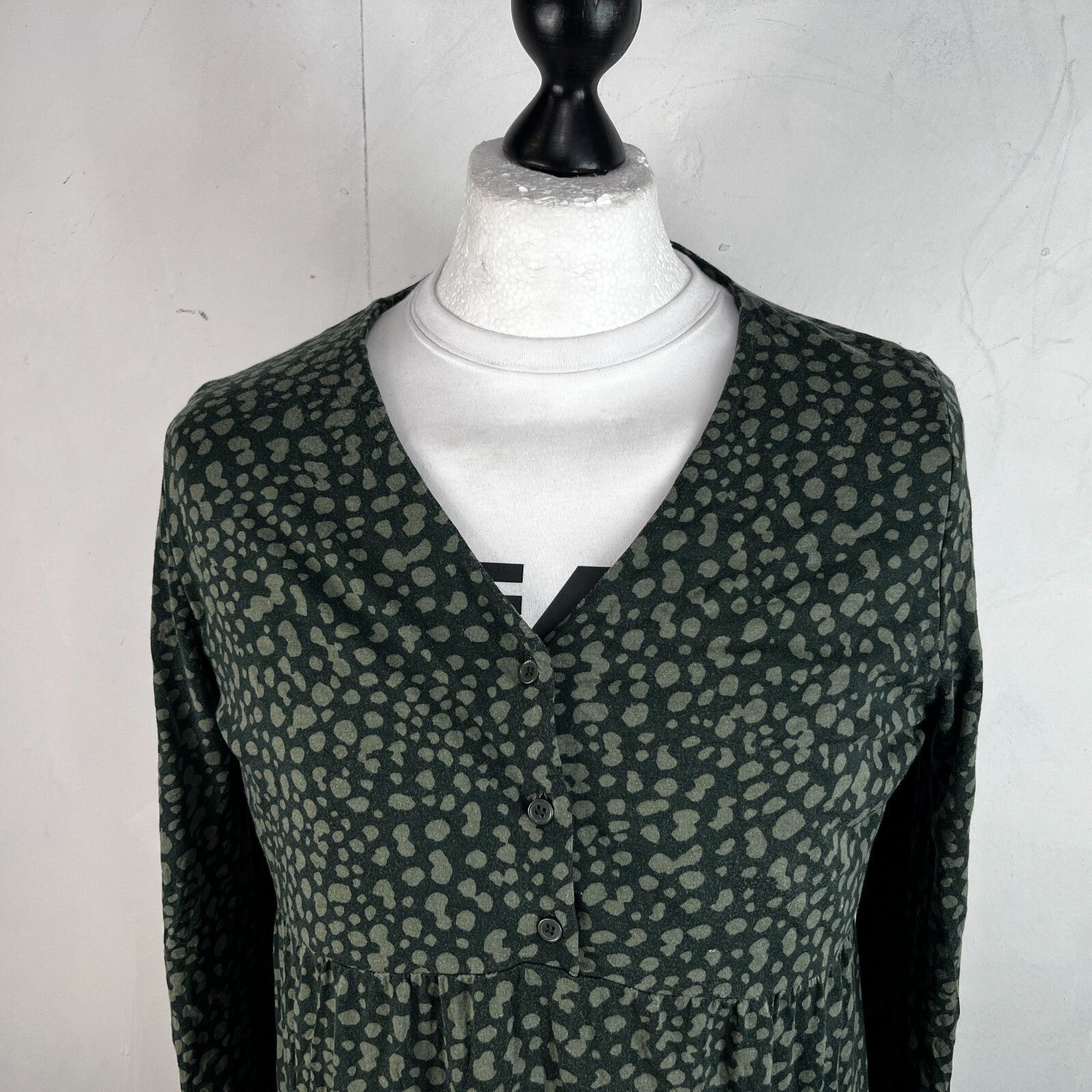 Joules Annalise Skater Dress UK size 18 Dark Green Jersey Fit & Flare Comfy