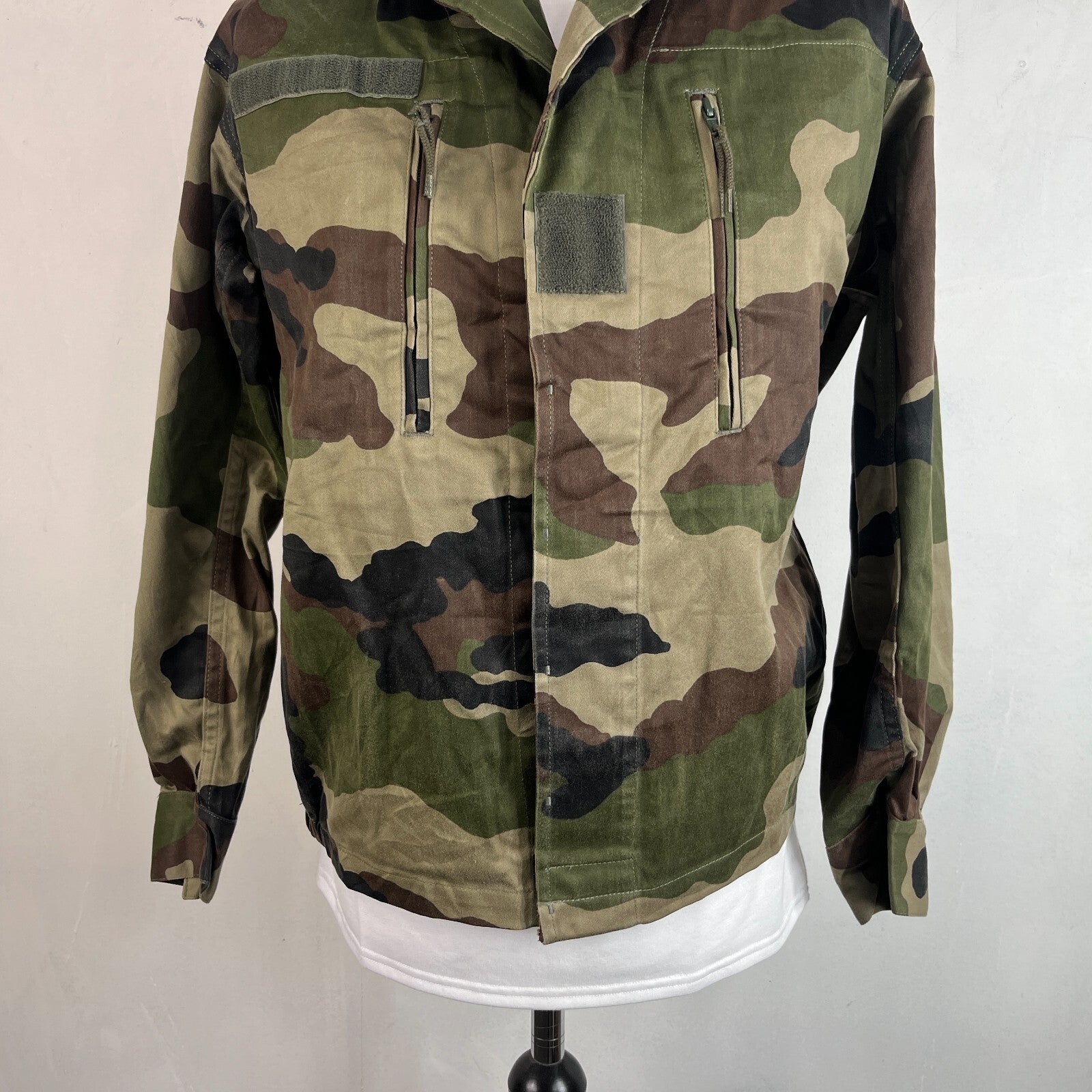 Vintage French Army Bomber Jacket Camo size 96C (M) Chore Military Utility Men