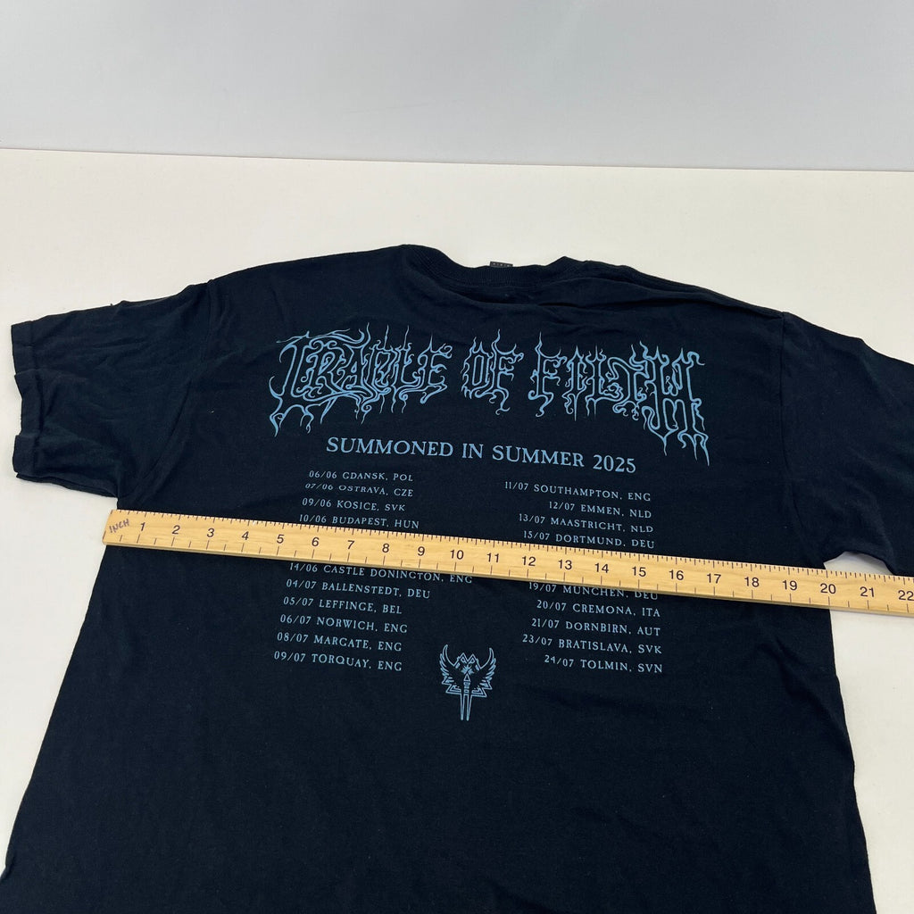 Cradle of Filth Summoned in Summer 2025 Tour T Shirt size Medium - NWOT