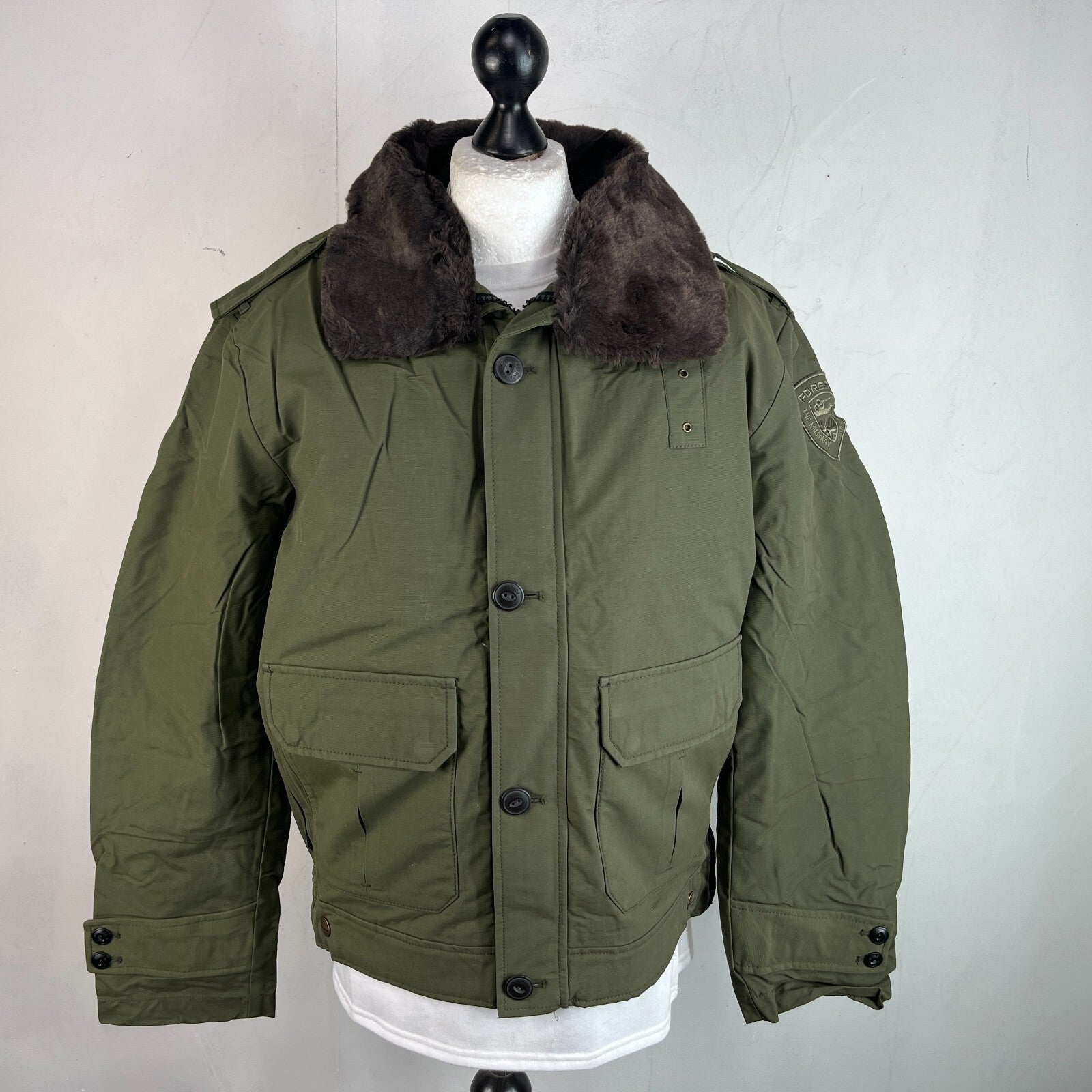 Foresun Professional Military Bomber Jacket w/ Liner & Faux Collar Shooting XL
