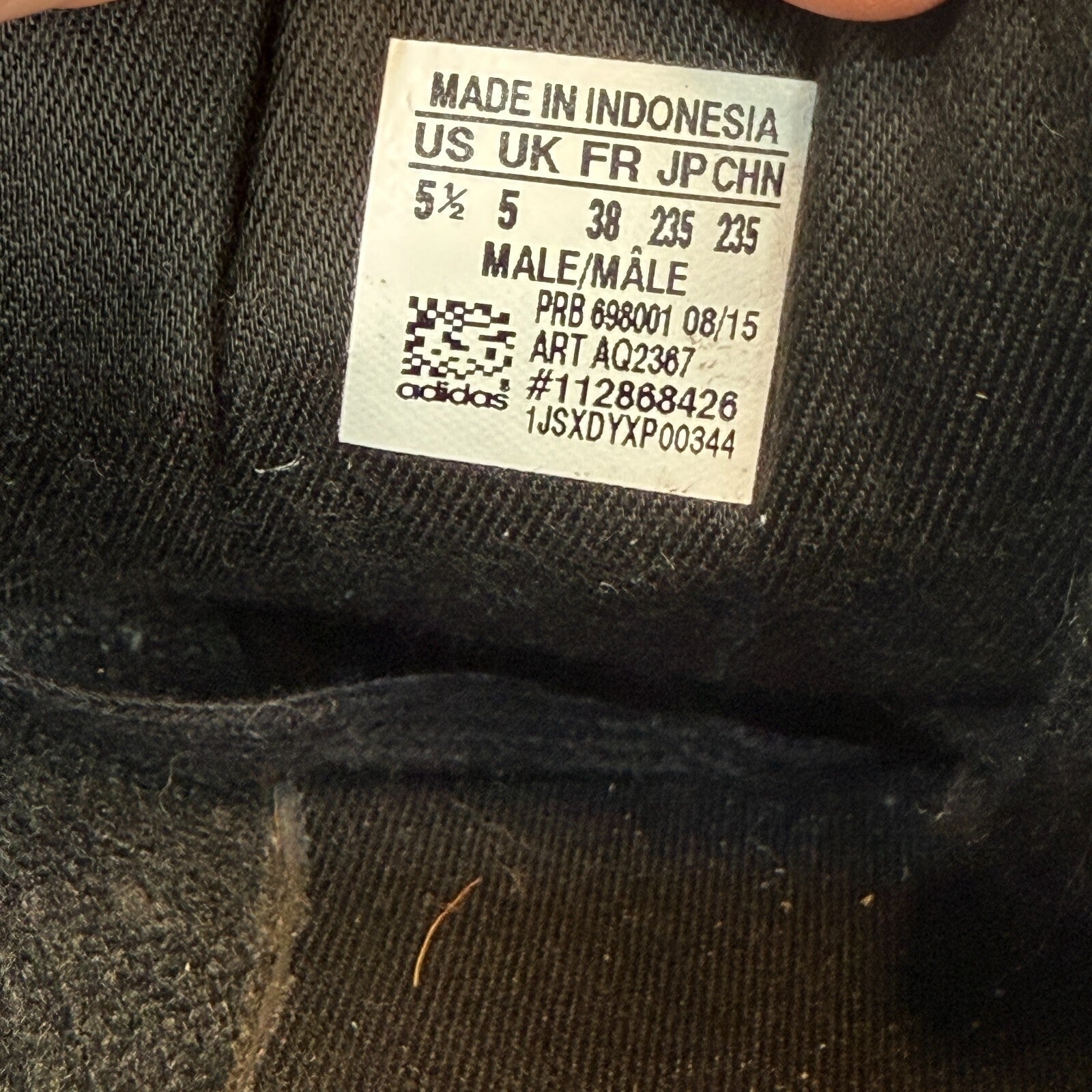 Adidas Superstar Dark Chrome Shell Toes Black Leather White Sole UK size 5