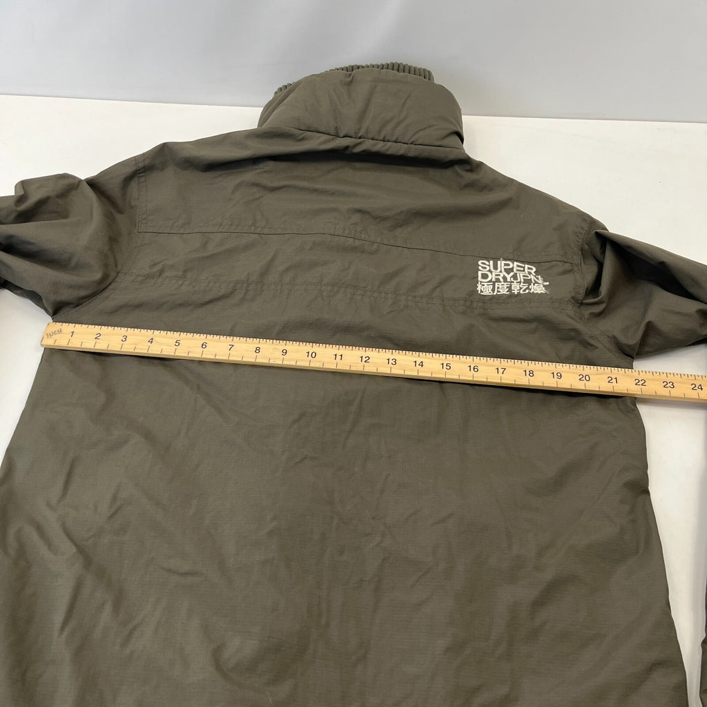 Superdry The Windcheater Men's Khaki Jacket size Large Waterproof Bomber