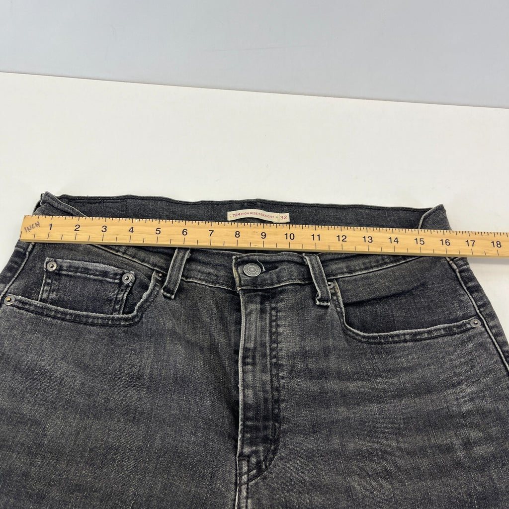 Levi’s 724 High Rise Straight Jeans Charcoal Grey W32" L30"