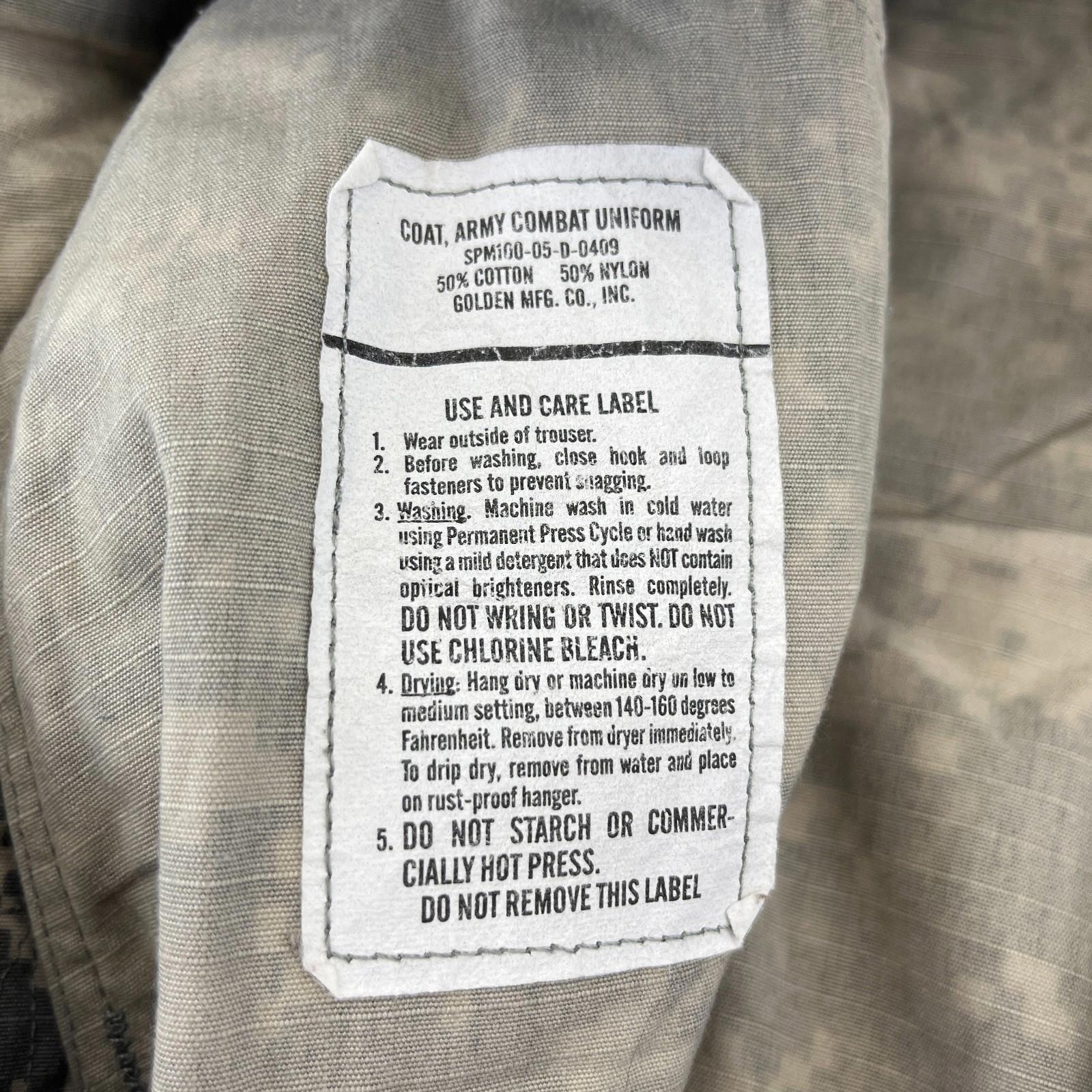 US Army Digital Camo Combat Uniform Ripstop Field Zip Coat Jacket US size M Reg