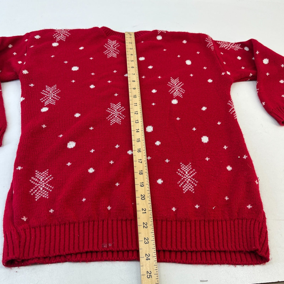 Disney Frozen Olaf Christmas Fair Isle Knit Jumper Red Kids size XL
