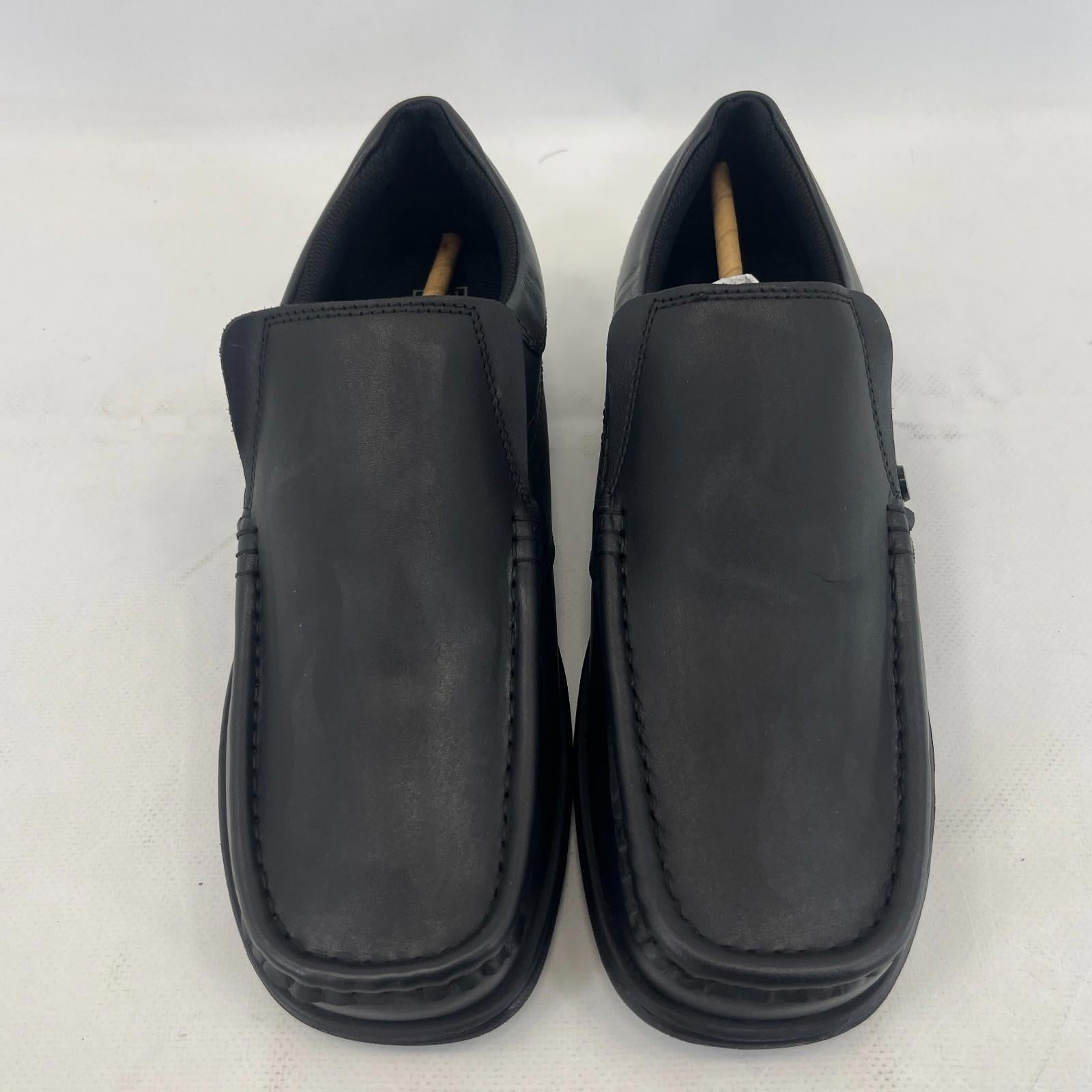 Pretty Green Waltham Slip On Shoes Moccasin Loafers Men's Black Leather size 7