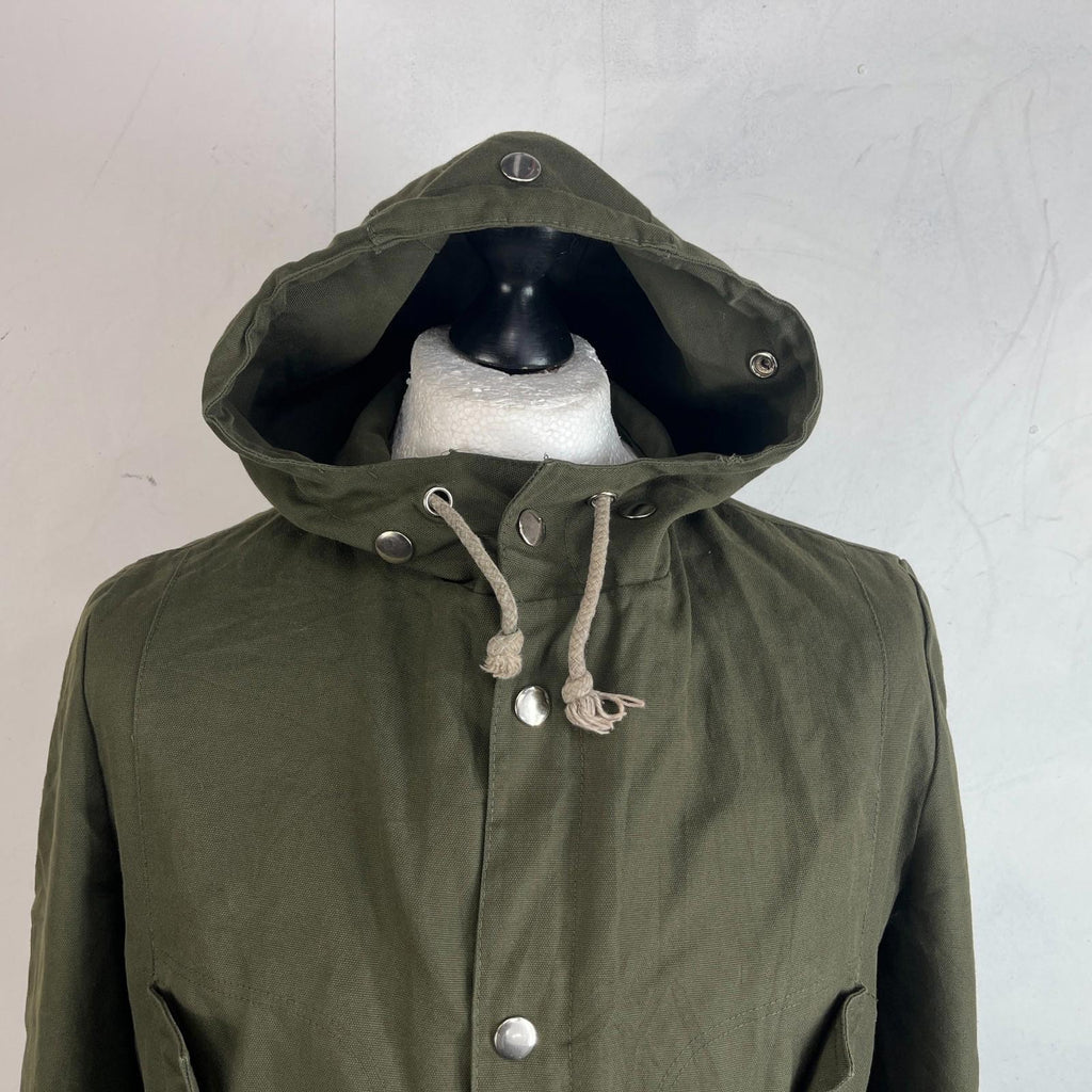 Vtg 80s Women's Bundeswehr German Army Parka Jacket Olive Green & Liner size L