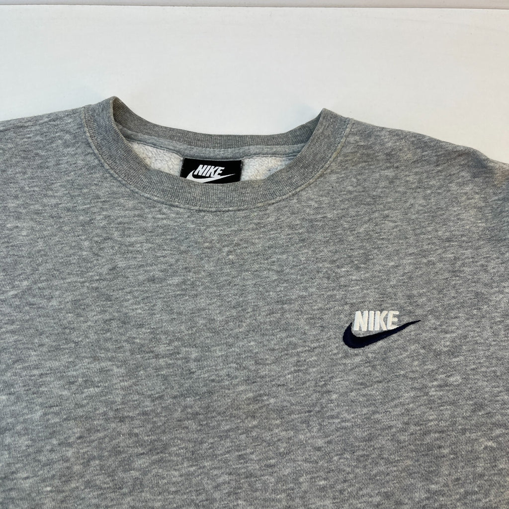 Nike Pullover Sweatshirt Grey Long Sleeve All Seasons Logo size Small