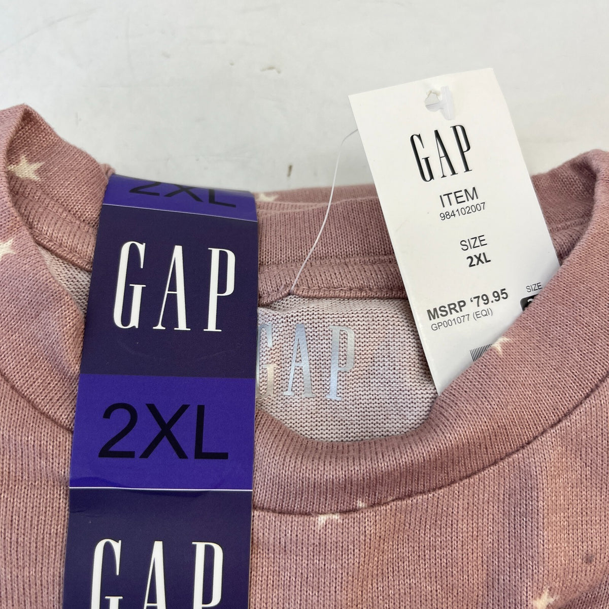 Gap Womens Pyjamas Sleep Set Night Top 2 Piece Loungewear Pastel Pink size 2XL