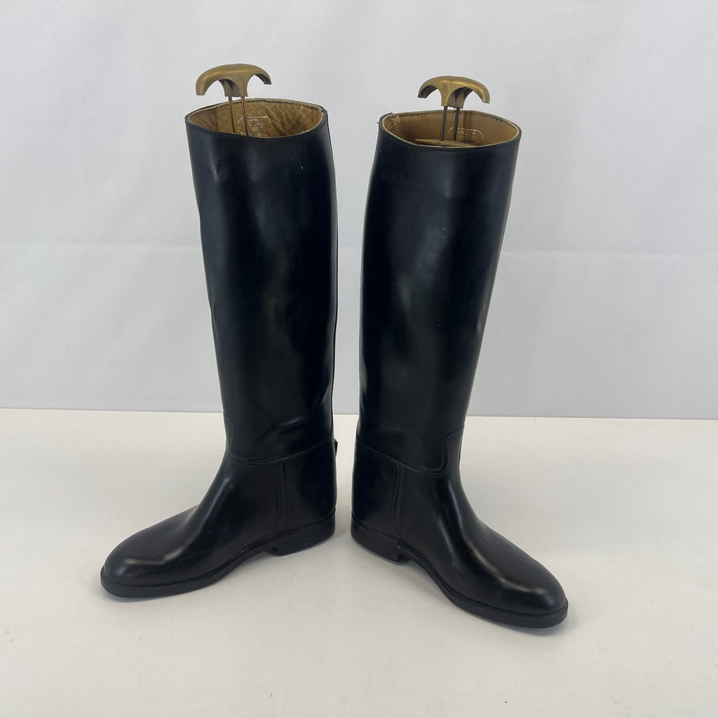 Aigle Black Leather Horse Riding Boots size UK 2.5 EU 35