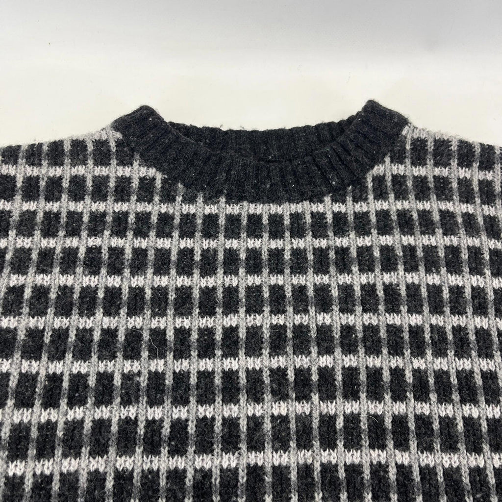 M&S Heritage Men's Jumper Sweater Chunky Knitwear size Large Black/White