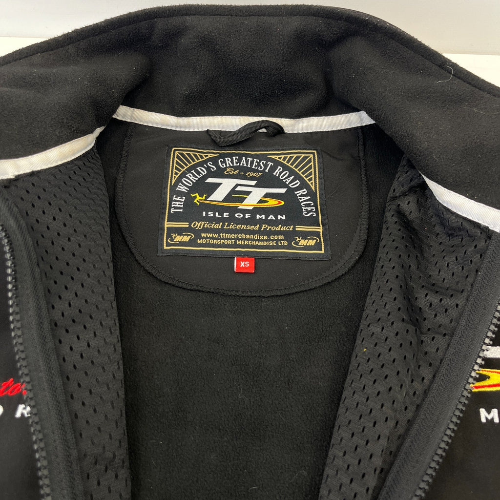 Isle of Man TT Racing Softshell Jacket Official Road Races Men's size XS Black