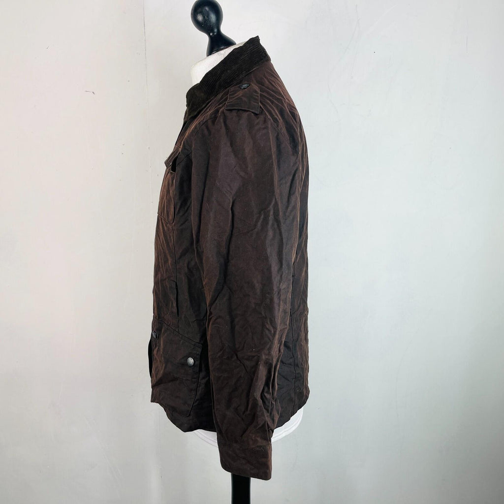 Crane Womens Waxed Cotton Jacket in Brown size Medium
