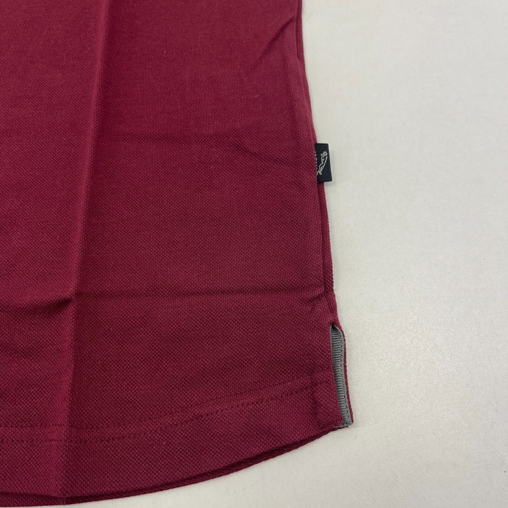 Genuine Jaguar Mens Core Polo Shirt in Maroon Burgundy Red size Small