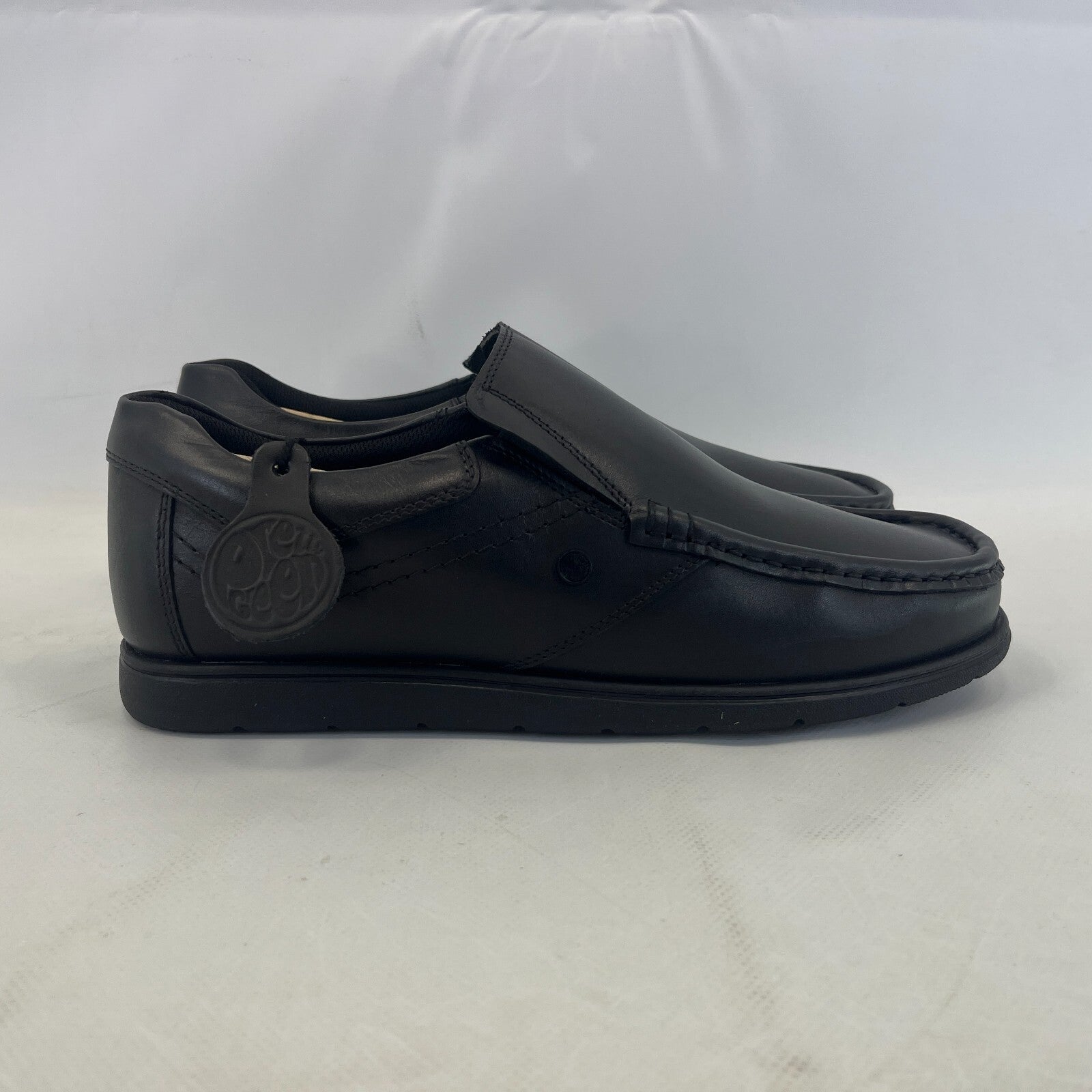 Pretty Green Waltham Slip On Shoes Moccasin Loafers Men's Black Leather size 9.5