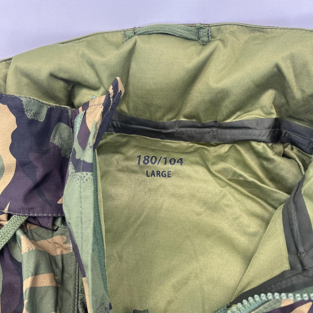 British DPM Camouflage Waterproof Camo Jacket Coat Hooded Surplus 180/104 Large