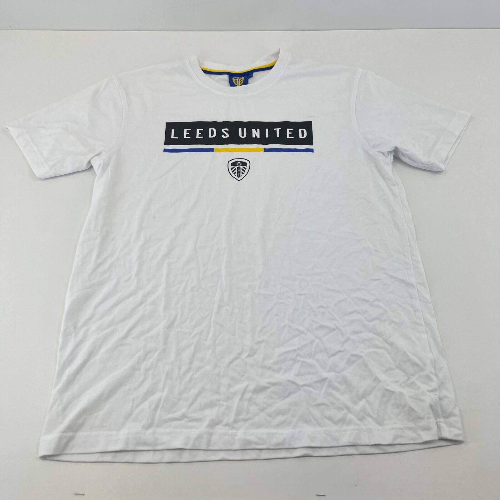 Leeds United Men's T-Shirt in White UK size Large