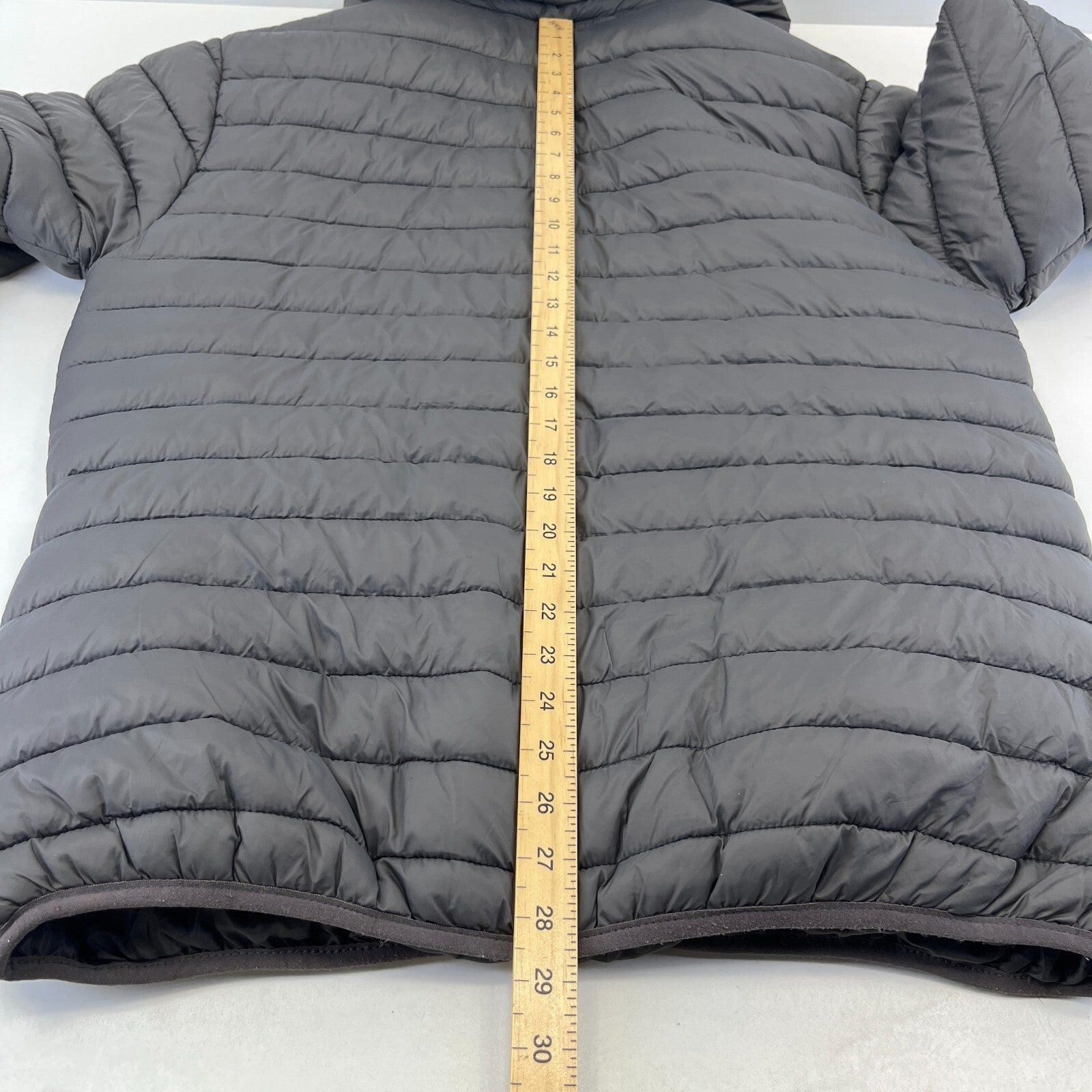 Geographical Norway Amigo Men’s Puffer Jacket XL Dark Grey Hooded Quilted Coat