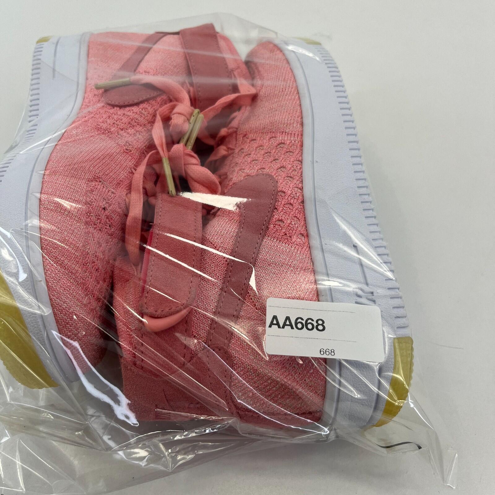 Nike Air Force One 1 Flyknit Hi Top in Salmon Pink size UK 6 EU 40 - 818018-802